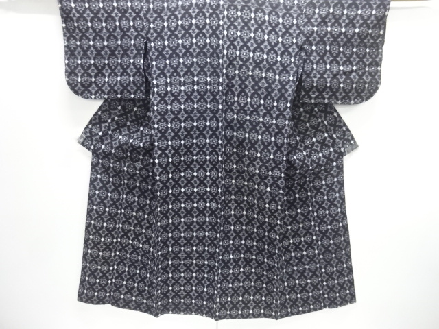 JAPANESE KIMONO / ANTIQUE COTTON HONBA KURUME KASURI ABSTRACT PATTERN